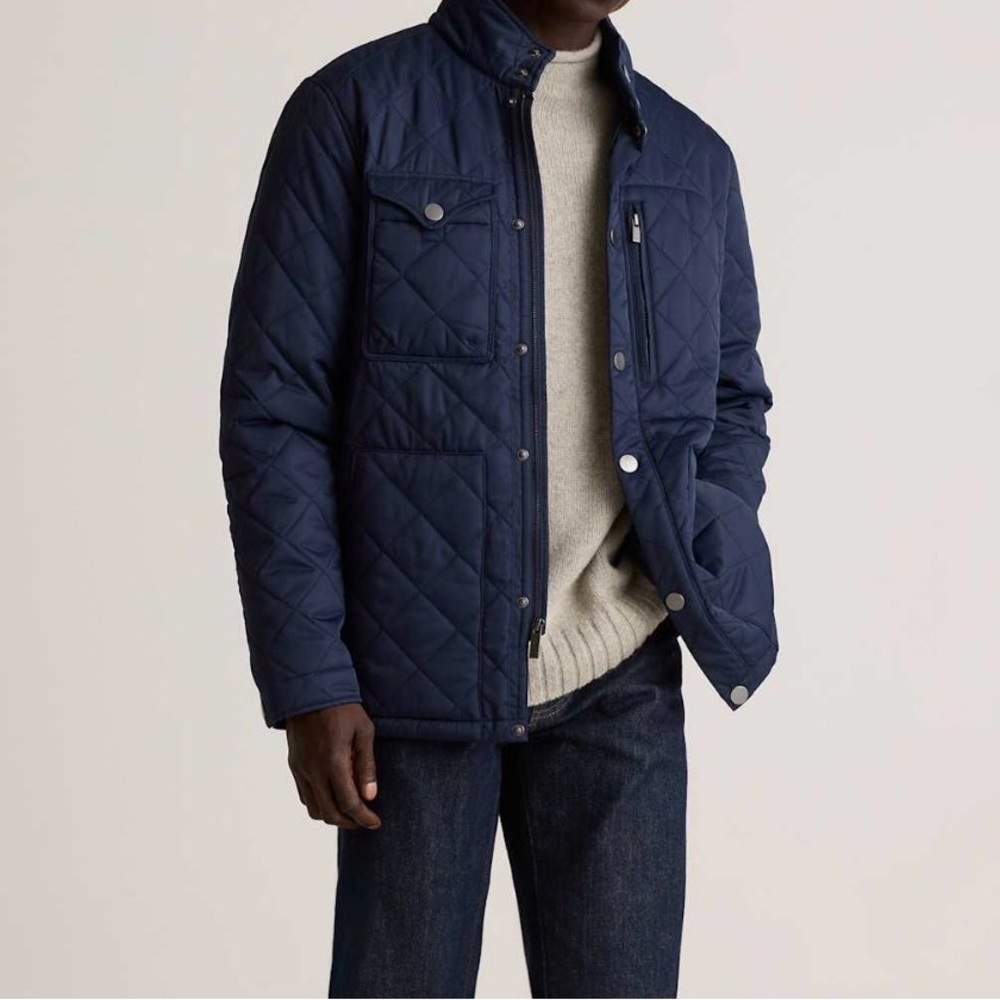 Quince Men’s Utility Jacket Navy Blue Quilted Sz XL NWT - Picture 1 of 16